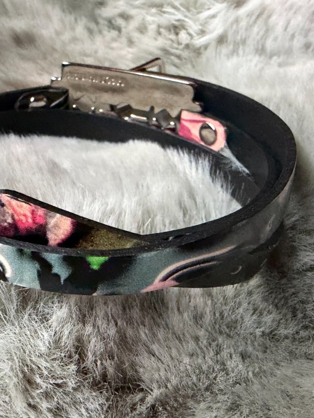 McQ Alexander McQueen Floral Razor-Blade Wrap Bracelet - Picture 6 of 10